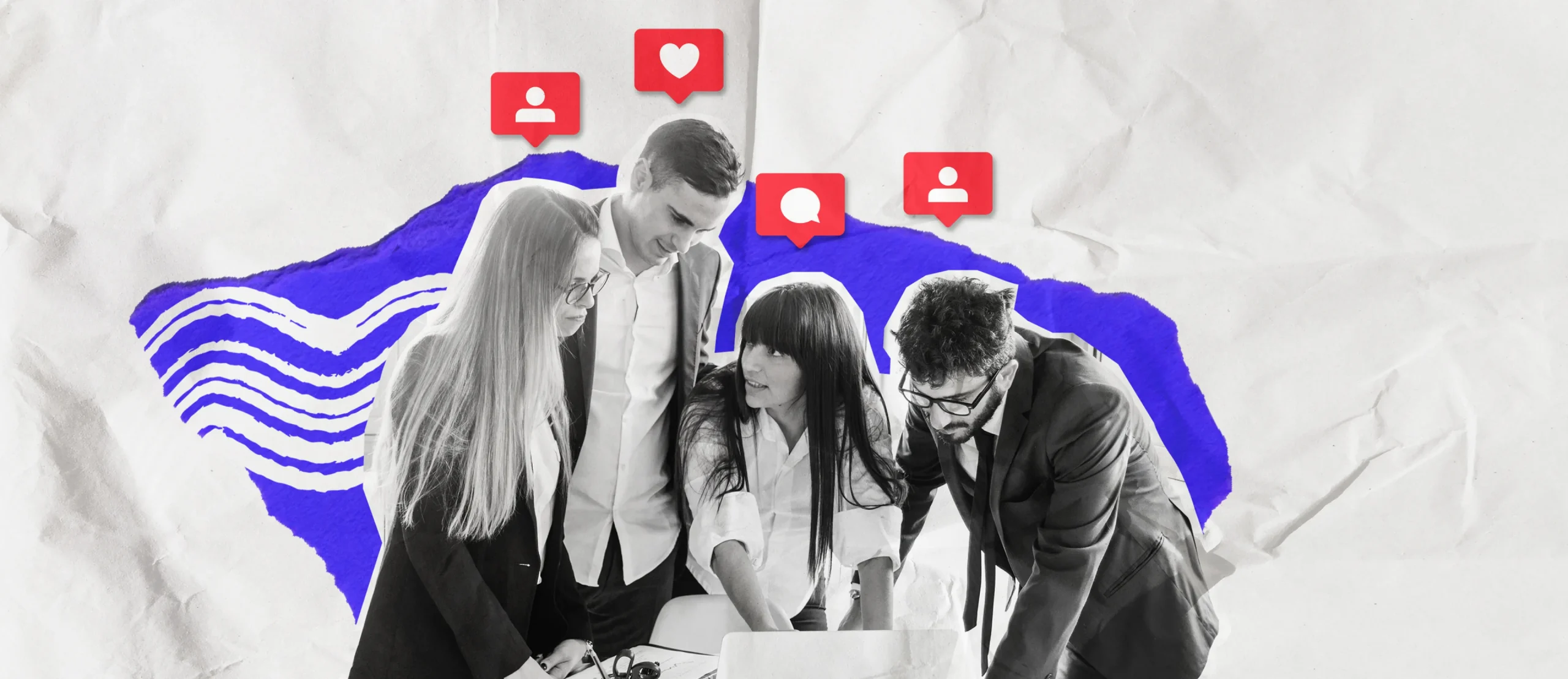 Social Media Team Working Together